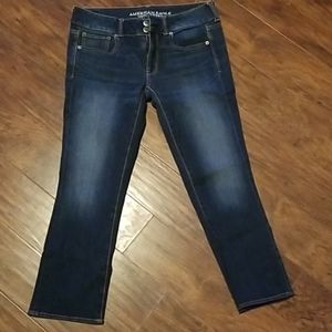 AE denim artist crop